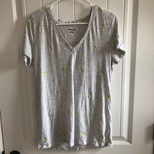 Grey Top With Lemons